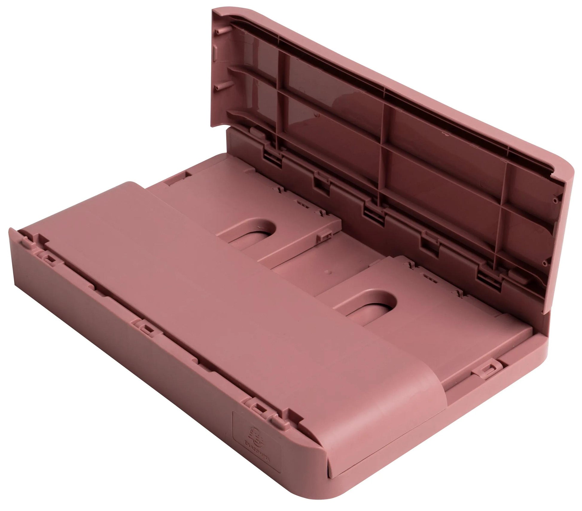 Exacompta Skandi Aufbewahrungsbox – für A6+, klappbar, altrosa, Polypropylen (PP), B 188 × H 95 × T 138 mm