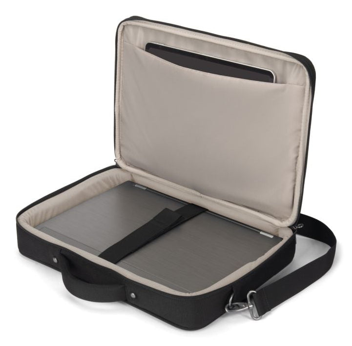 DICOTA Notebook-Tasche bis 16" – abschliessbar, Recyceltes Polyester – Schwarz
