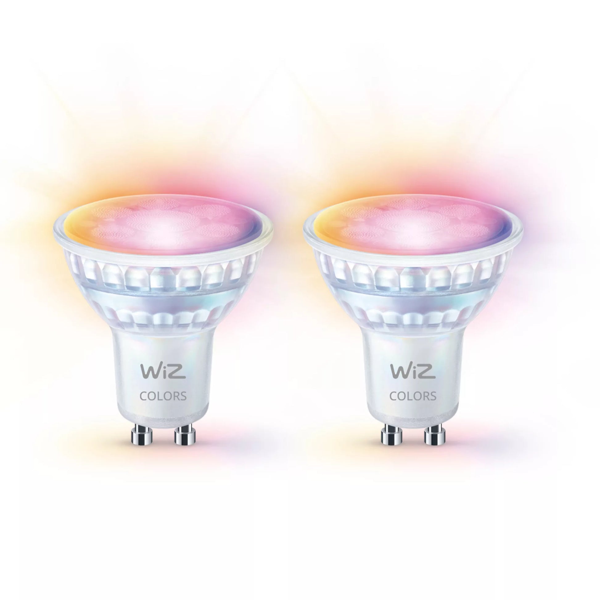 WiZ Weiss & Farbe LED-Reflektor PAR16 GU10 2er-Pack – 4,7 W dimmbar, 2200–6500 K, für WiZ, WLAN und Bluetooth