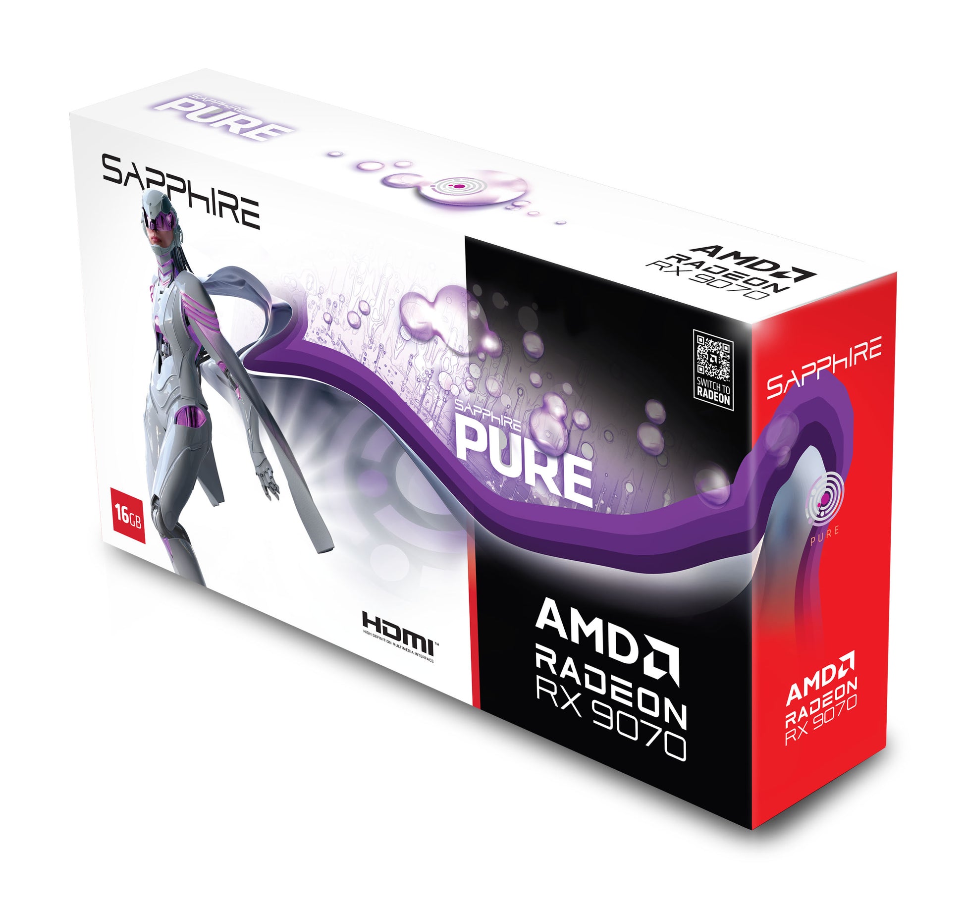 Sapphire Radeon RX 9070 – 16 GB GDDR6, PCIe 5.0