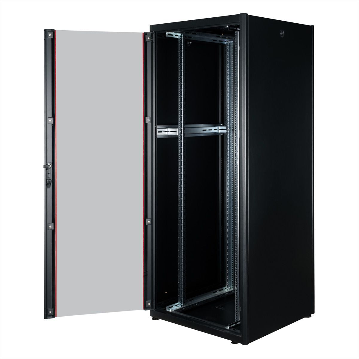 ROLINE Basic – 19" Netzwerkschrank 42U, IP20, abschliessbar, 800 × 800 × 2010 mm, schwarz, Stahl
