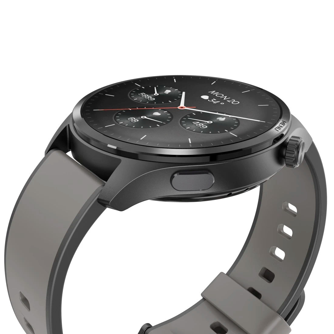 Hama 9000 52 mm GPS – Edelstahl Anthrazit, Sportarmband, 50 m, für Android und iPhone