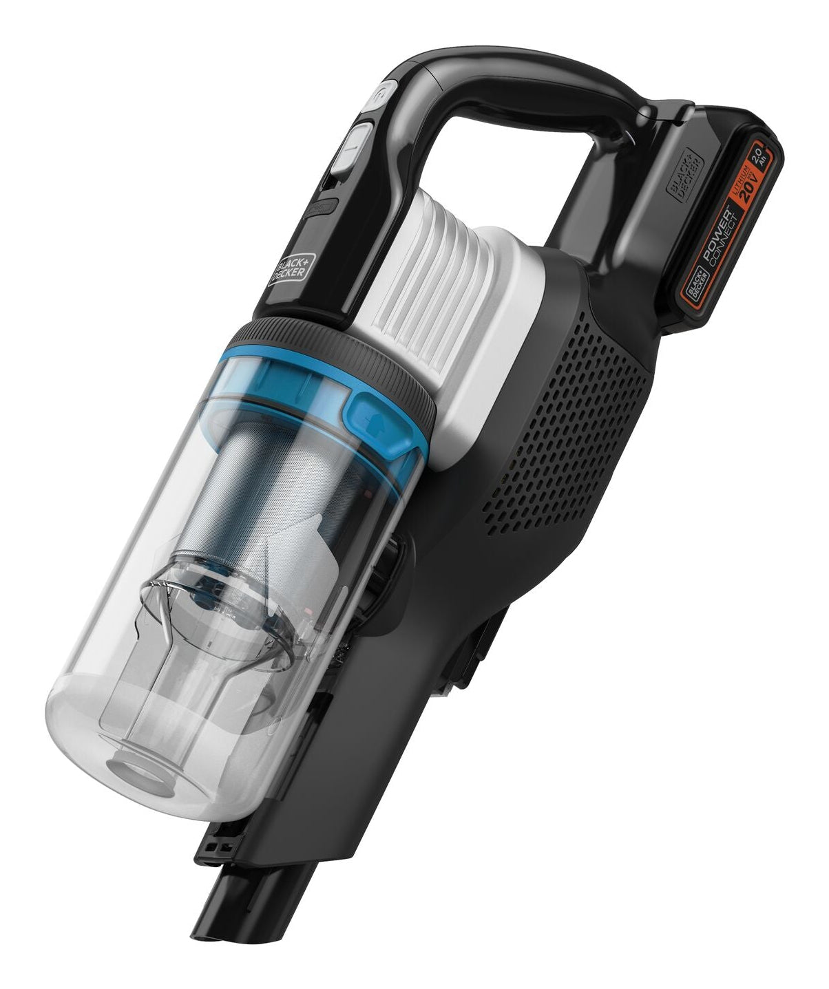 Black & Decker Akku-Stielsauger – BHFEB520D1, Schwarz/Transparent/Weiss, 2-in-1
