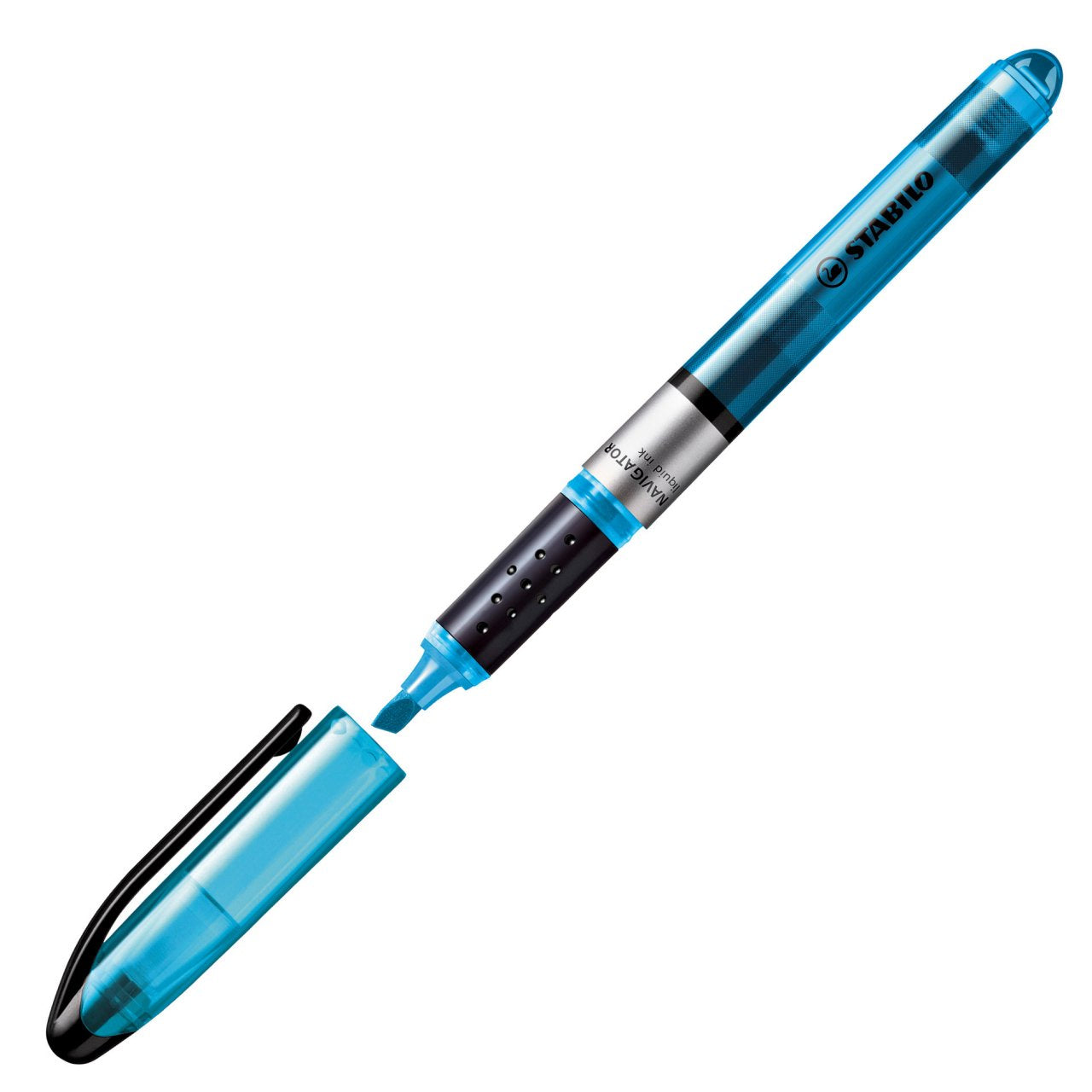 STABILO NAVIGATOR Leuchtmarker – 10er Set, Blau, Keilspitze 1–4 mm