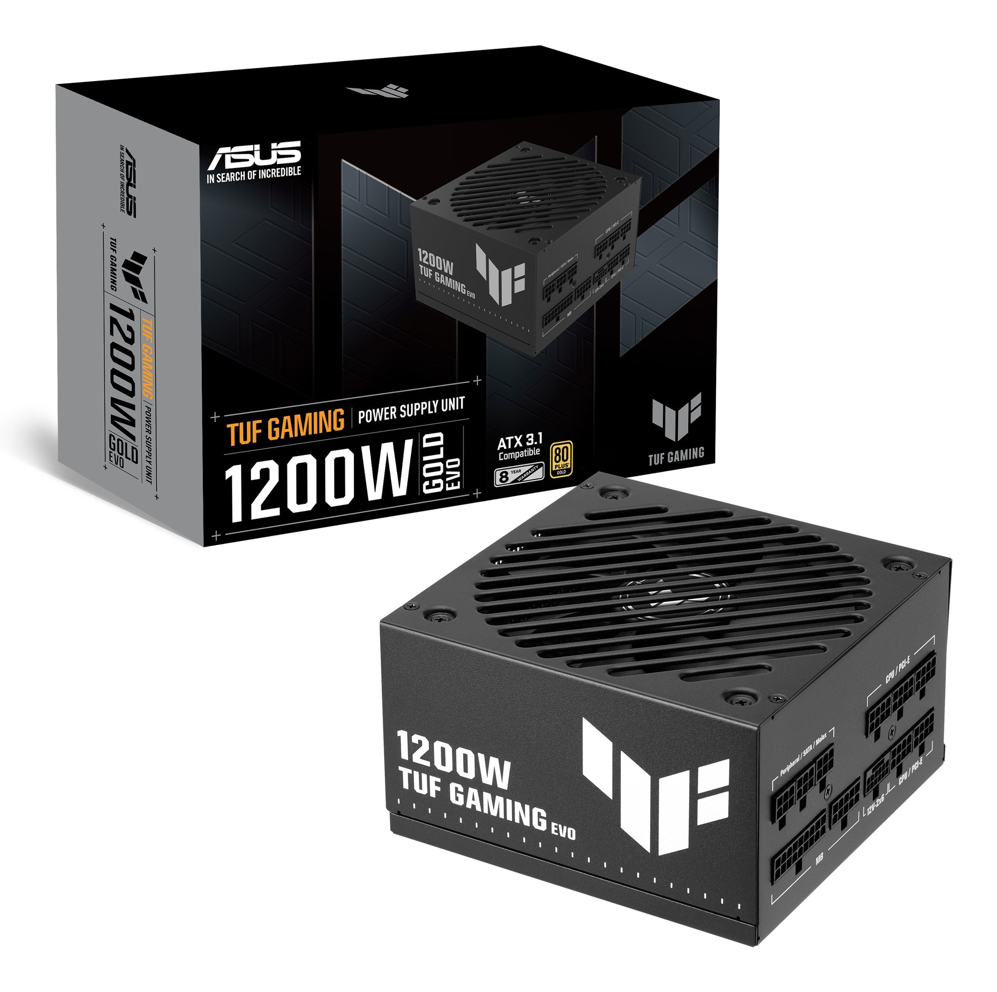 ASUS TUF Gaming 1200G Evo ATX-Netzteil 1200 W 80 PLUS Gold – vollmodular, ATX 3,1, schwarz