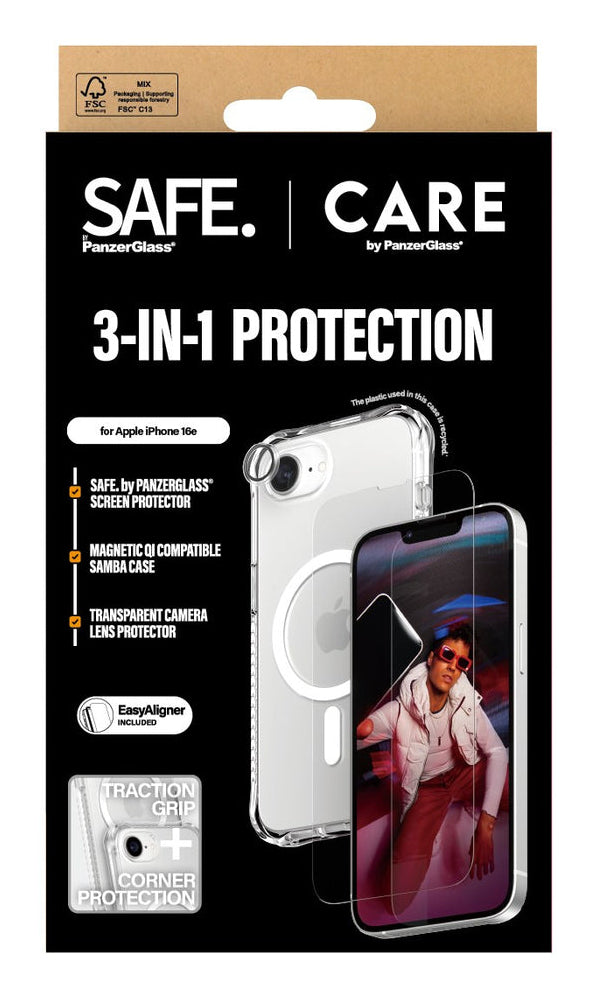PanzerGlass Backcover Fashion – für Apple iPhone 16e – transparent – TPU