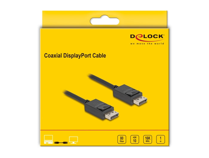 DeLOCK DisplayPort Kabel DP 2.1 16K 60 Hz – 1 m