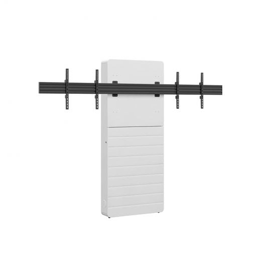 Hagor Wandlift (bodenstehend) – 55–65" – VESA 600×400 – bis 70 kg, für 2 Displays, Diebstahlsicherung – Weiss
