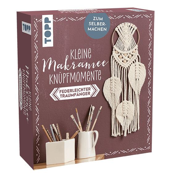 TOPP Verlag Kleine Knüpfmomente – Makramee-Set – Traumfänger – 9-teilig