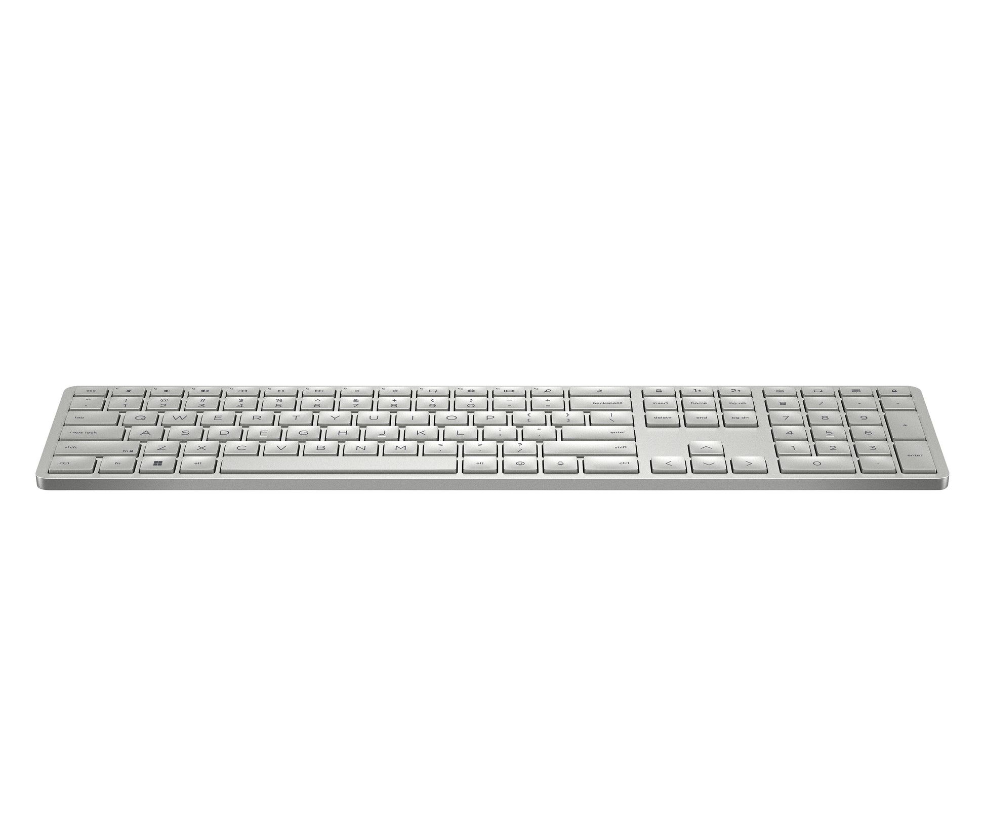 HP 970 – Tastatur – Programmierbar, Bluetooth, USB-C-Ladeport – Silber