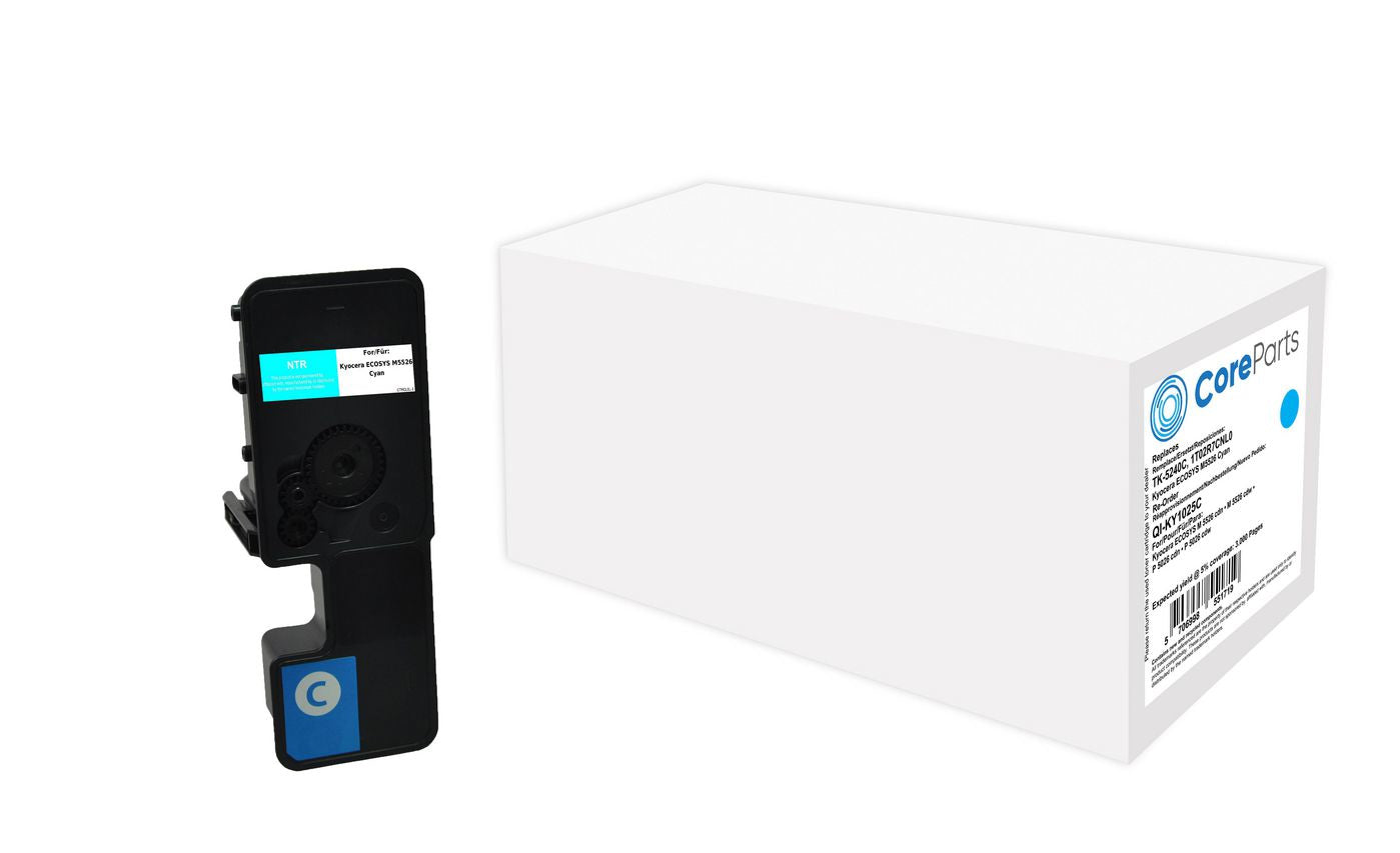 CoreParts TK-5240C Cyan Toner – Kompatibel – 3'000 Seiten – für Kyocera ECOSYS M 5526 cdn/ECOSYS M 5526 cdw