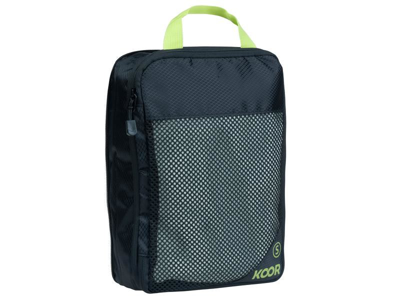 KOOR Packhilfen-Set Goora Small – mit Reissverschluss, mit Tragegriff – 5 l, 30 × 9 × 20 cm – grün – 2-teilig
