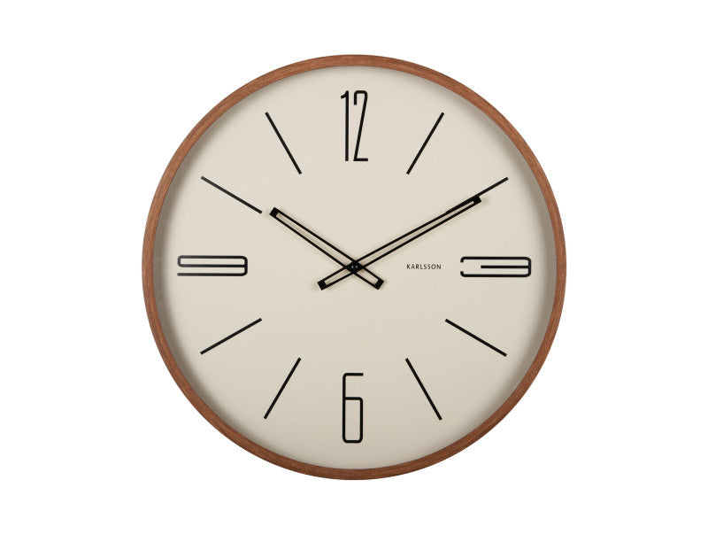 Karlsson Wanduhr – Analog, Ø 50,8 cm, Sandbraun, Kunststoff