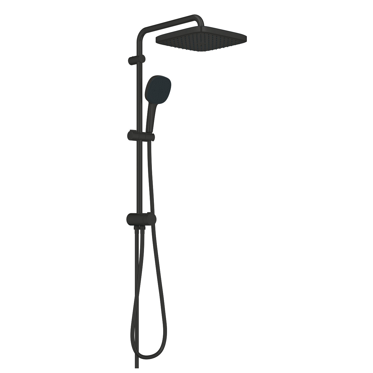 GROHE Duschsystem Vitalio – 25×39×73,6 cm, Messing, Schlauch 150 cm, Schwarz
