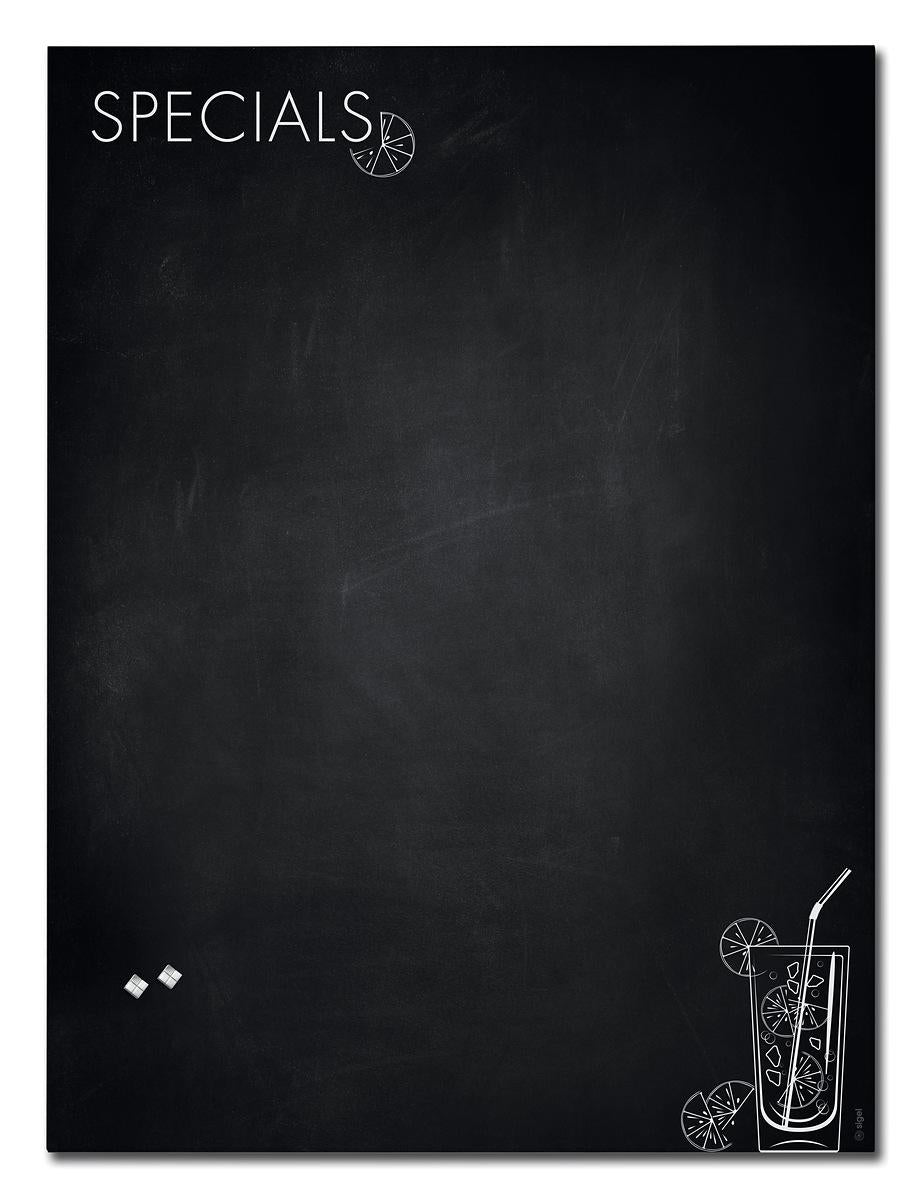 Sigel Whiteboard – 90 × 120 cm, Glas, magnetisch, Wandmontage, inkl. Magnete, Montagesatz