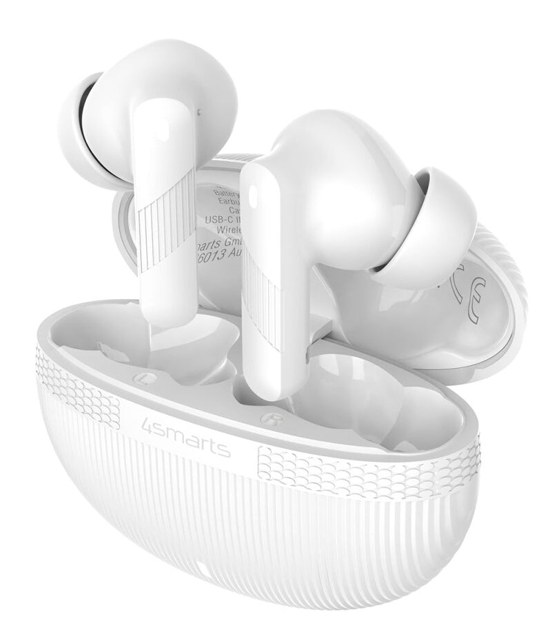 4smarts SkyBuds Screen ANC – True Wireless In-Ear Kopfhörer – Bluetooth – Weiss – bis 20 h