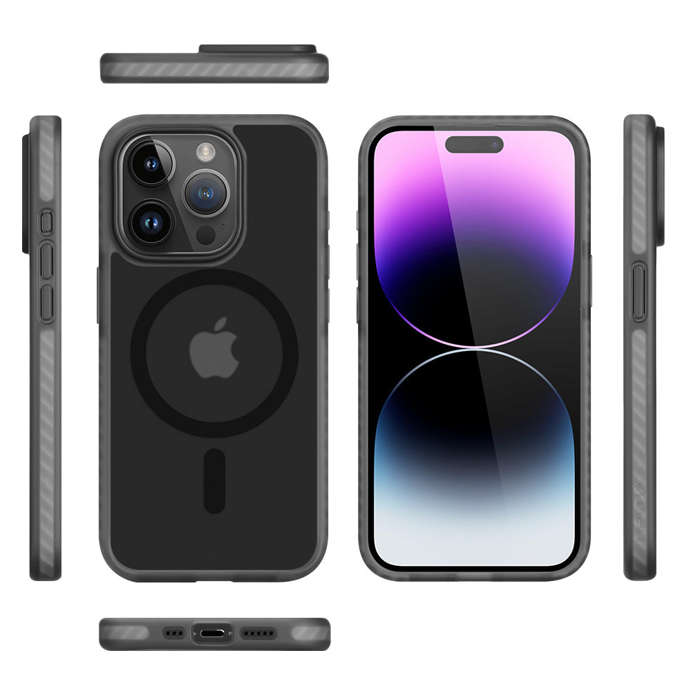 Nevox – Backcover – für Apple iPhone 16 Pro – Schwarz – TPU/PC – MagSafe-kompatibel