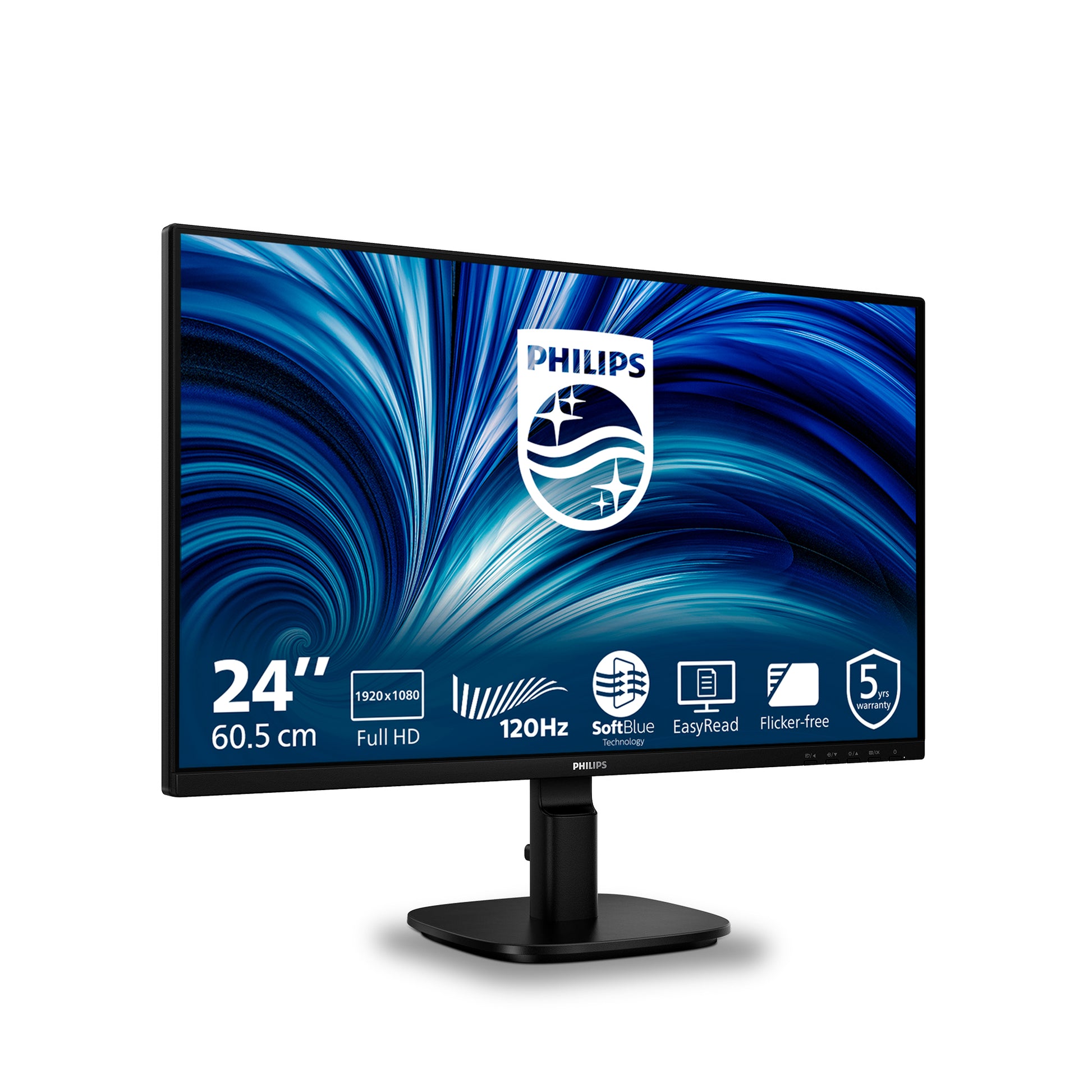 Philips 24B2N2200/00 – Monitor, 24", 1920 × 1080 (Full HD), IPS, 120 Hz, Integrierte Lautsprecher, Schwarz