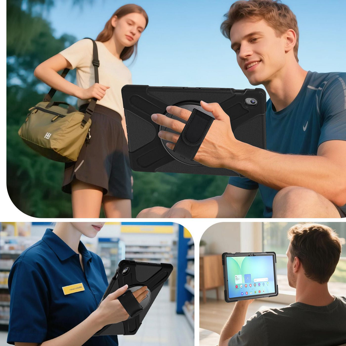 eSTUFF AUSTIN Defender Tablet-Hülle für Samsung Galaxy Tab Active5 – Schwarz