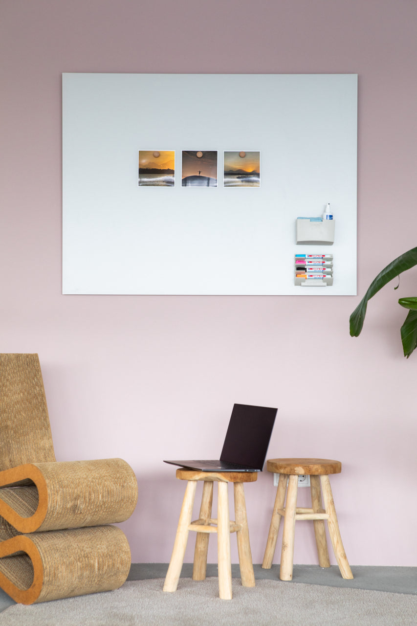 Legamaster Whiteboard – 120 × 90 cm, Glas, magnetisch, Wandmontage, inkl. 2 Magnete