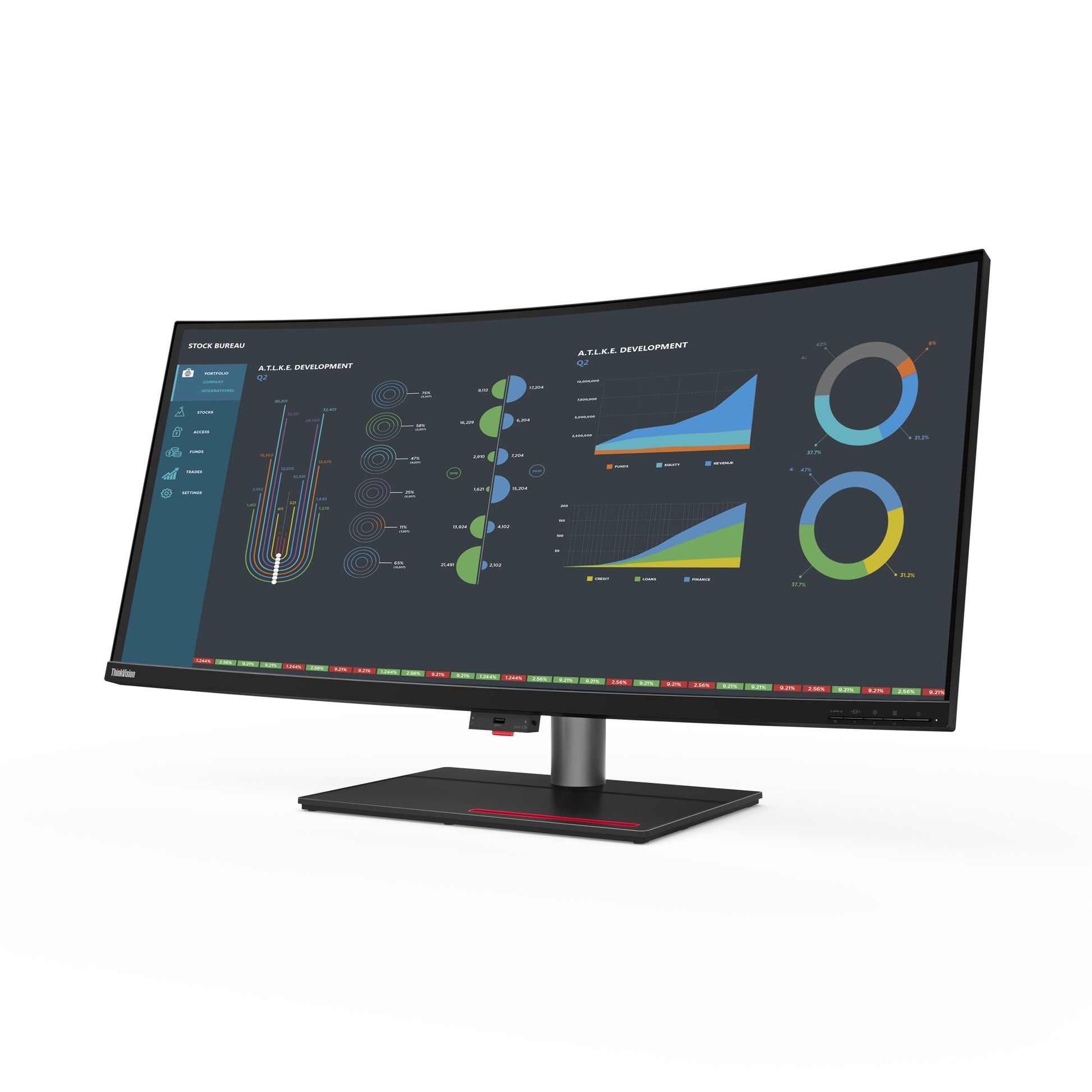 Lenovo ThinkVision – Monitor, 39,7" 5K WUHD (5120 × 2160), IPS, Thunderbolt 4, HDMI, DisplayPort, LAN