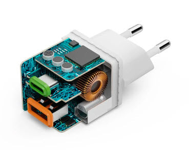 Hama 00201991 USB-Ladegerät 20 W – USB-C×1, USB-A×1 – PD, QC 3.0 – für Kopfhörer, Powerbank u. a. – Weiss