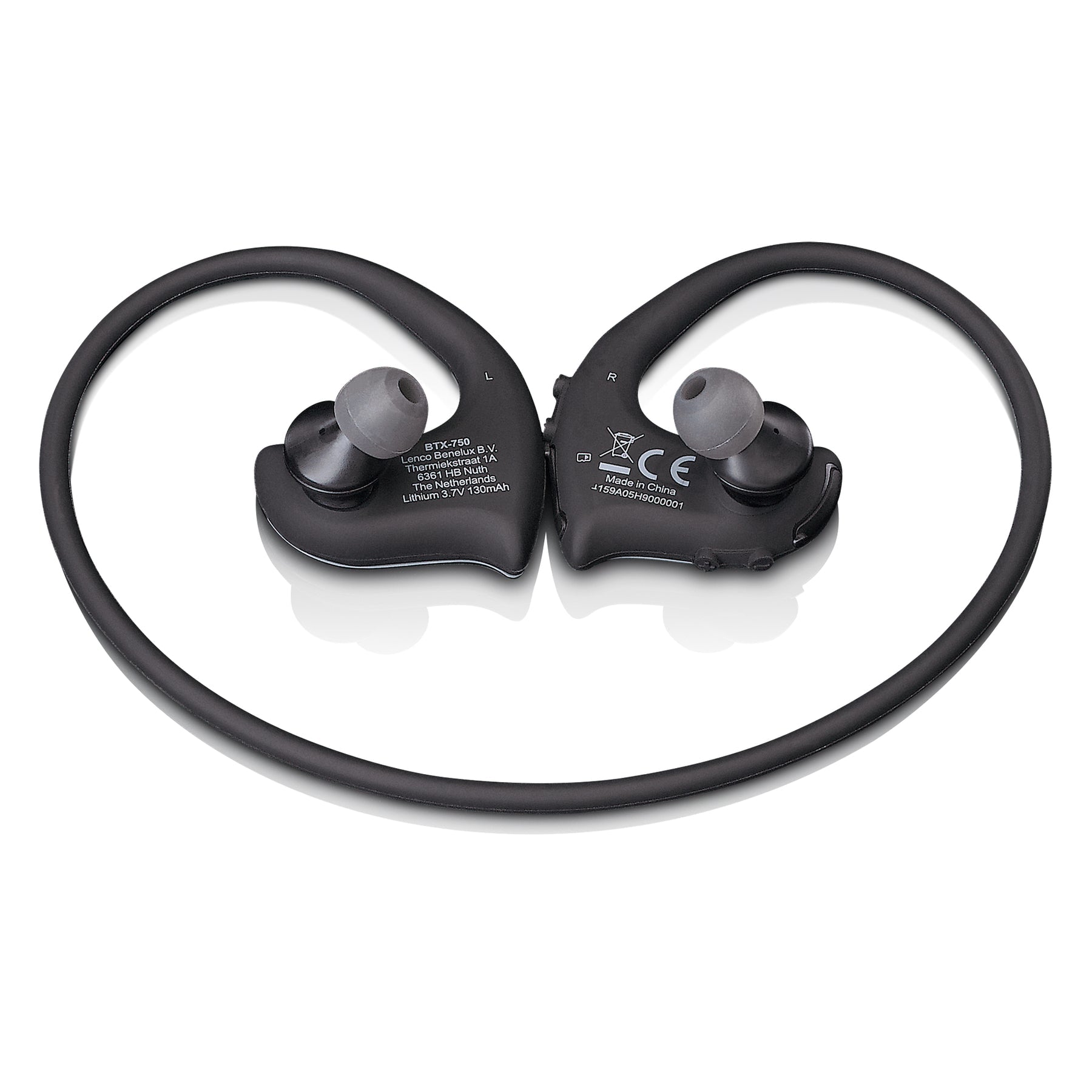 Lenco BTX-750 In-Ear Kopfhörer – Stereo, BT 5.0, Schwarz