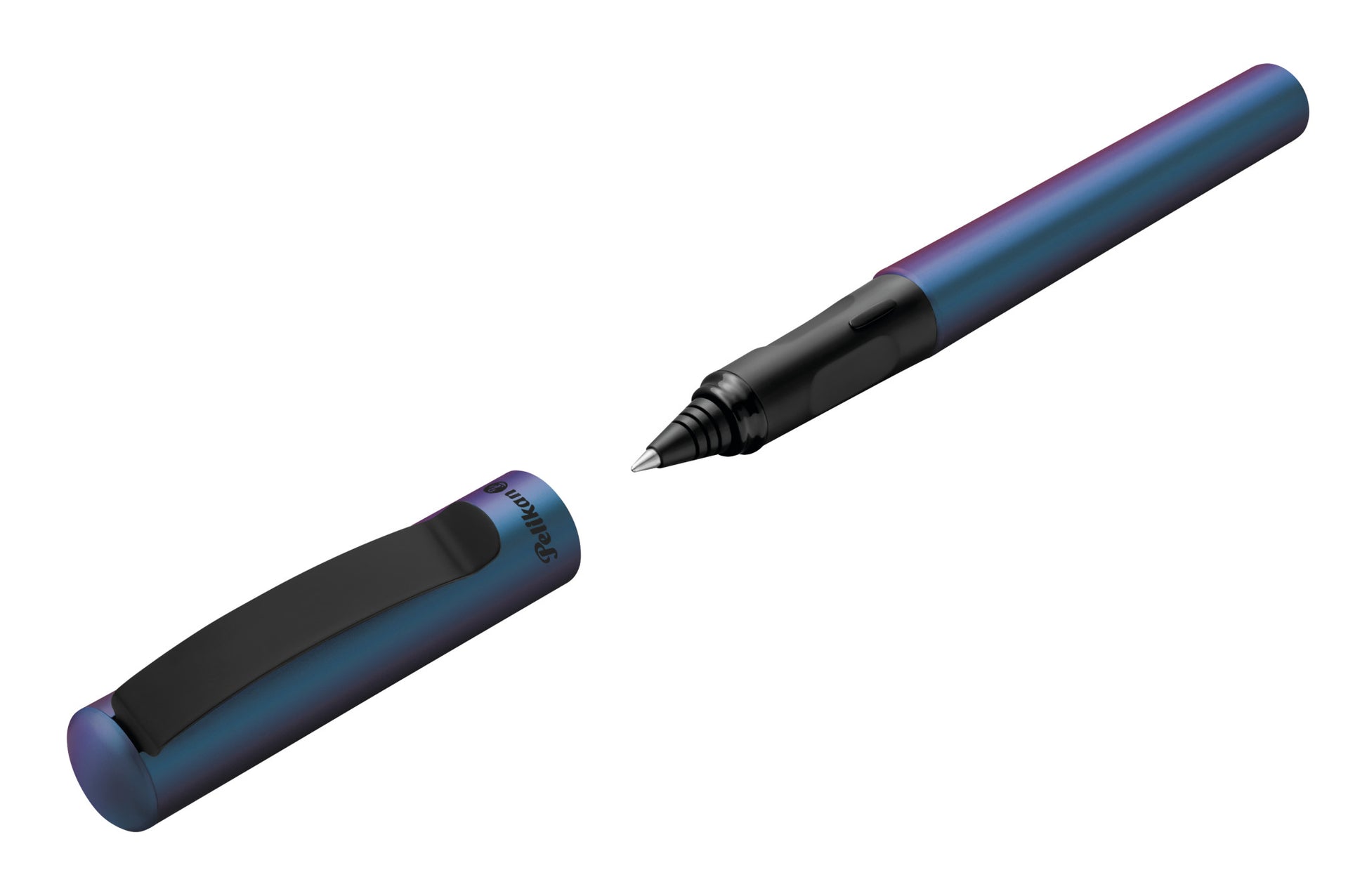 Pelikan Pina Colada Holo – Tintenroller, 0,7 mm, Blau, radierbar, Metall (Tungsten)