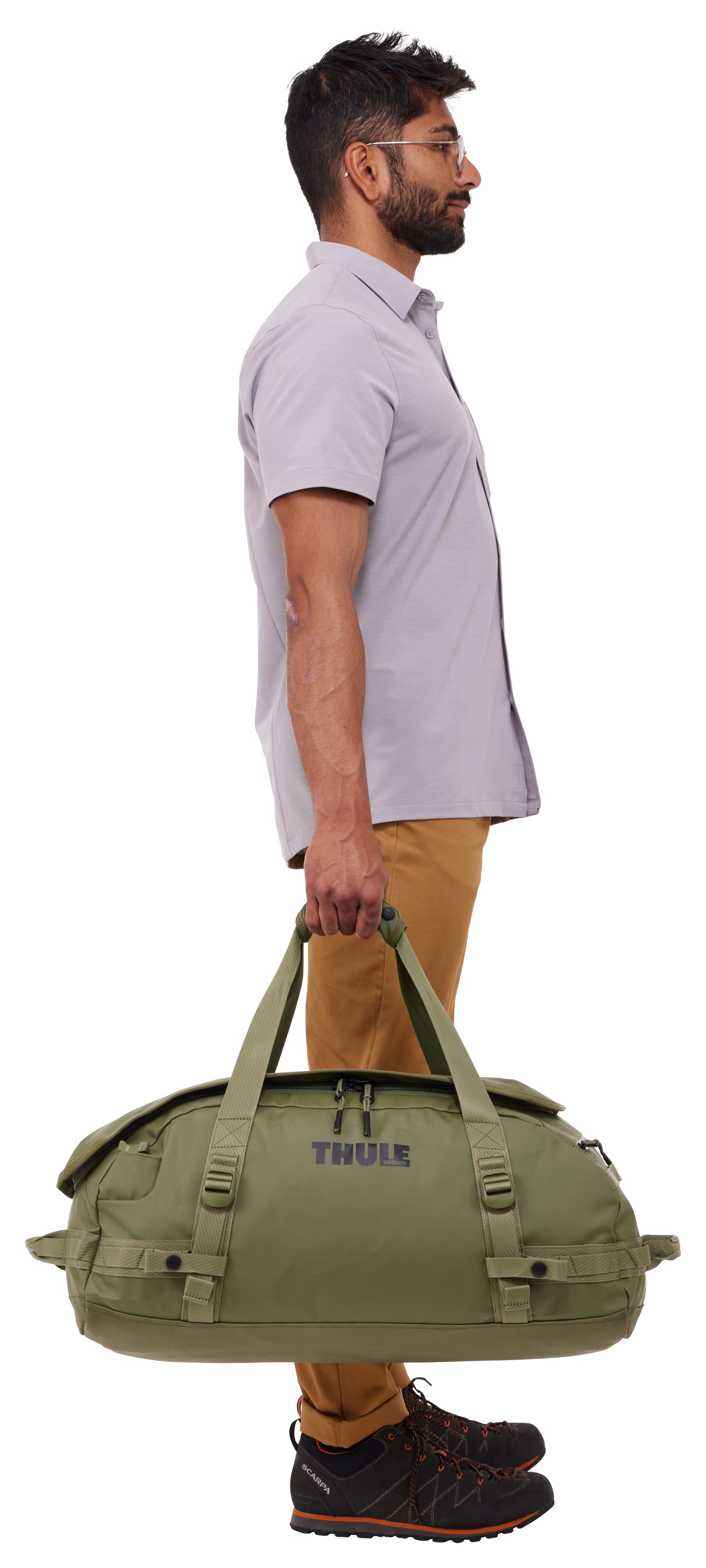 Thule Chasm – Reisetasche, 40 l, Polyester, Olive, 58 × 28 × 33,5 cm