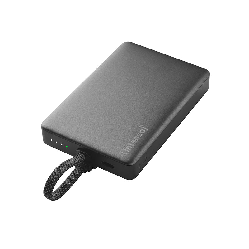 Intenso MC10000 MagSafe Powerbank 10'000 mAh – 20 W PD, 2× USB-C, schwarz/grau