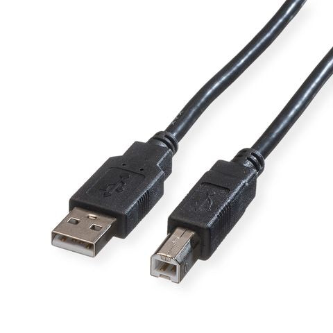 ROLINE GREEN USB-A auf USB-B Kabel – USB 2.0 (480 Mbit/s) – 0,8 m – vergoldete Kontakte – für Drucker