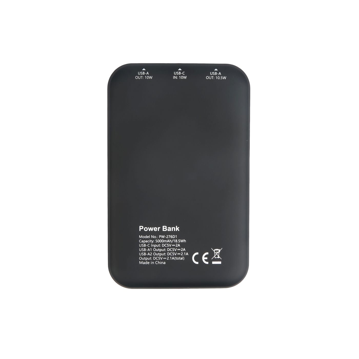 eSTUFF INFINITE Powerbank 5'000 mAh – 1× USB-C, 2× USB-A, schwarz