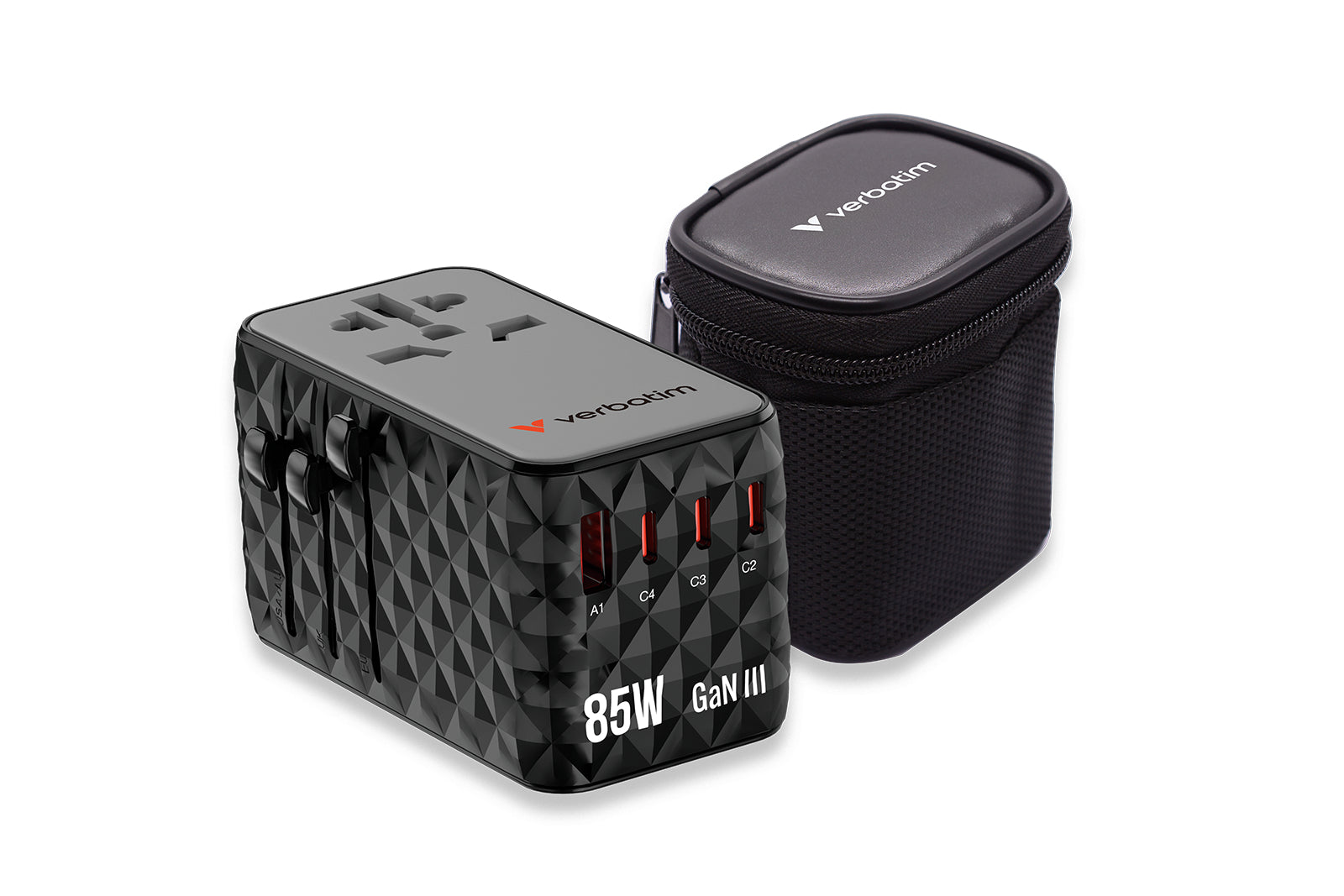 Verbatim Charge 'n' Travel Diamond Ladegerät – 85 W, mit einziehbarem Kabel