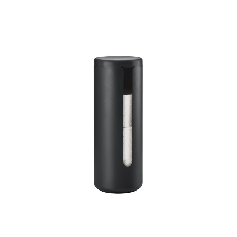 Zone Denmark Toilettenpapierständer – Metall, ABS, schwarz, für 3 Rollen, 15 × 15 × 40,5 cm