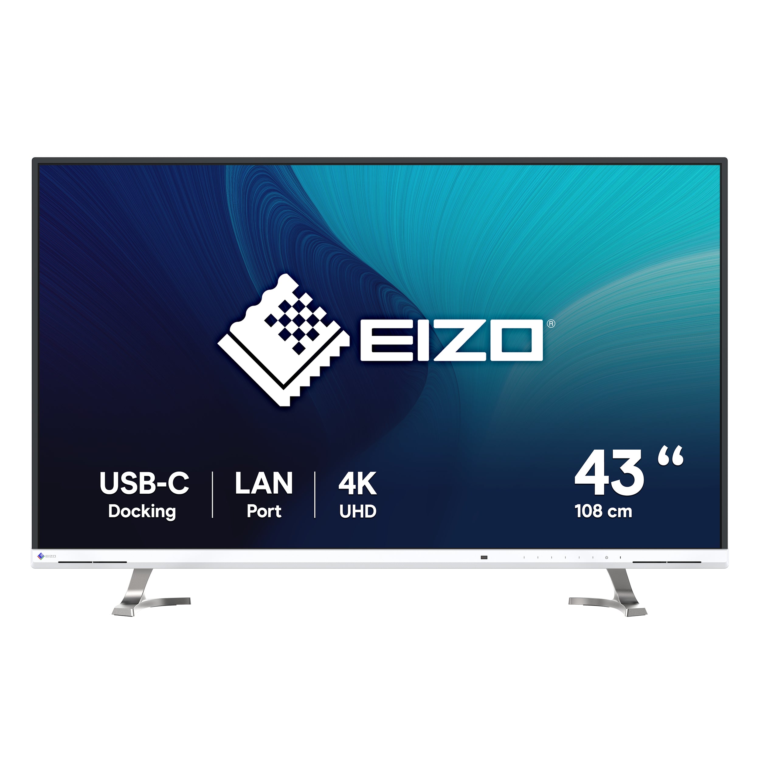 EIZO FlexScan EV4340X-WT – Monitor, 42,5", USB-C, KVM, Lautsprecher, VESA 100 × 100, 200 × 200, Weiss
