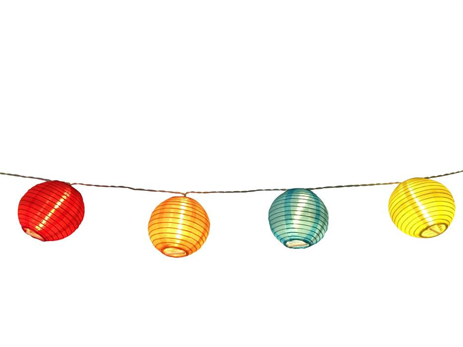 Dameco Lichterkette 4er-Set – 1,65 m – Warmweiss – Solarbetrieb – Starterset – Mehrfarbig – Nylon
