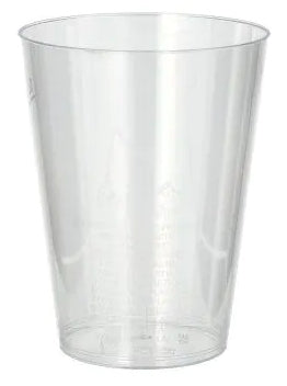 Papstar Trinkbecher PS, 2 dl – Ø 7,5 cm – transparent – 10 Stk.