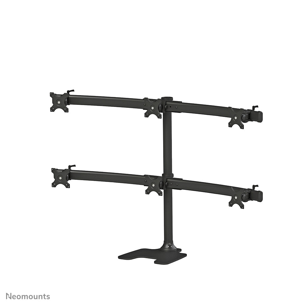 Neomounts Neig-/Dreh-/Schwenk-Monitor-Tisch – Tischhalterung, 6, Tischdurchführung, bis 27", Schwarz