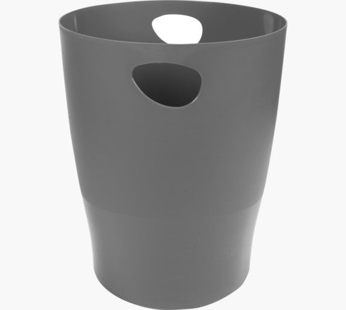Exacompta Papierkorb ECOBIN 45307D – 15 l – Kunststoff (PP), rund – dunkelgrau