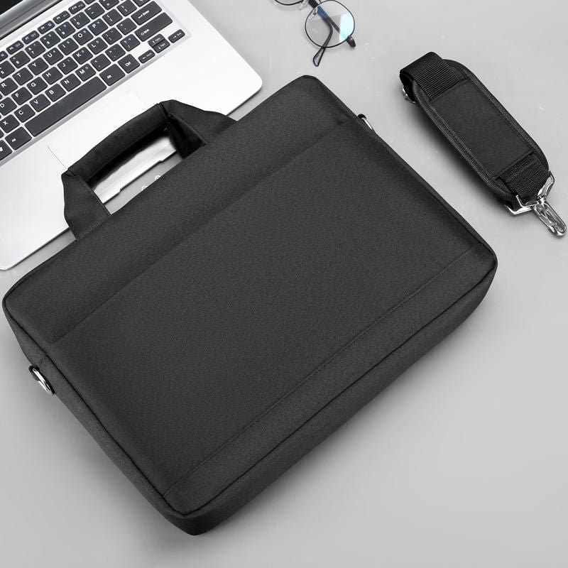 eSTUFF Notebook-Tasche für Geräte bis 14,1" – Toploader, Trolley-Haltegurt – Schwarz