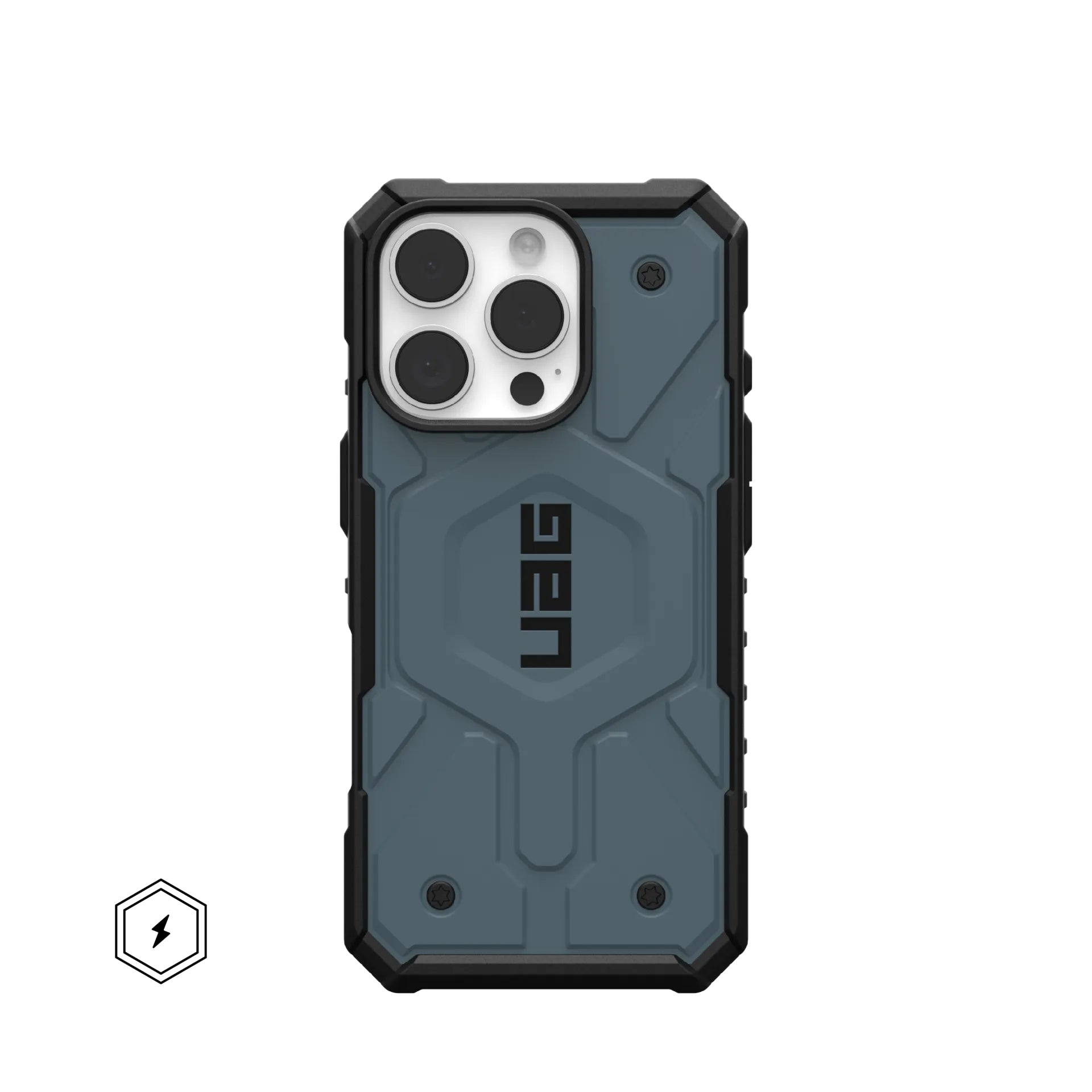 Urban Armor Gear Backcover Pathfinder – für Apple iPhone 16 Pro – blau – TPU, MagSafe-kompatibel
