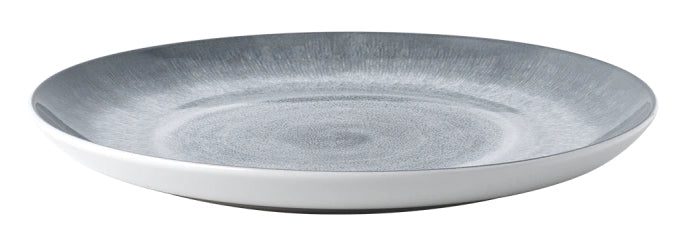 Lunasol Elements Vulcano Tellerset – 12-teiliges Set, Steingut, Hellgrau