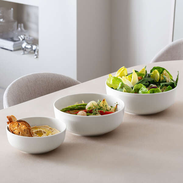 Villeroy & Boch Suppenschüssel – 2,5 l, Ø 26 cm, Porzellan, Weiss, spülmaschinenfest, mikrowellengeeignet