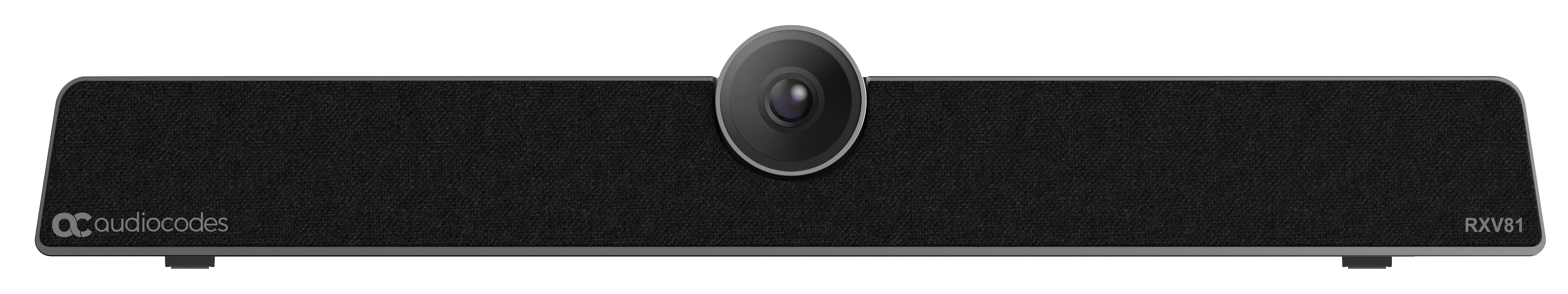 AudioCodes RXV81 Videobar – 4K Ultra HD, 5× digitaler Zoom, 30 fps – Schwarz