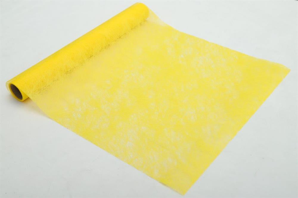 Dameco Dekostoff Vlies – 36 × 3 m – Polyester, Gelb