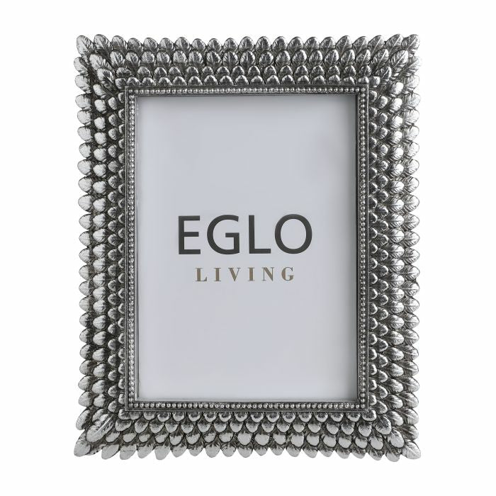 EGLO Bilderrahmen – für 13 × 18 cm – Glas & Kunststoff & Polyresin, silber