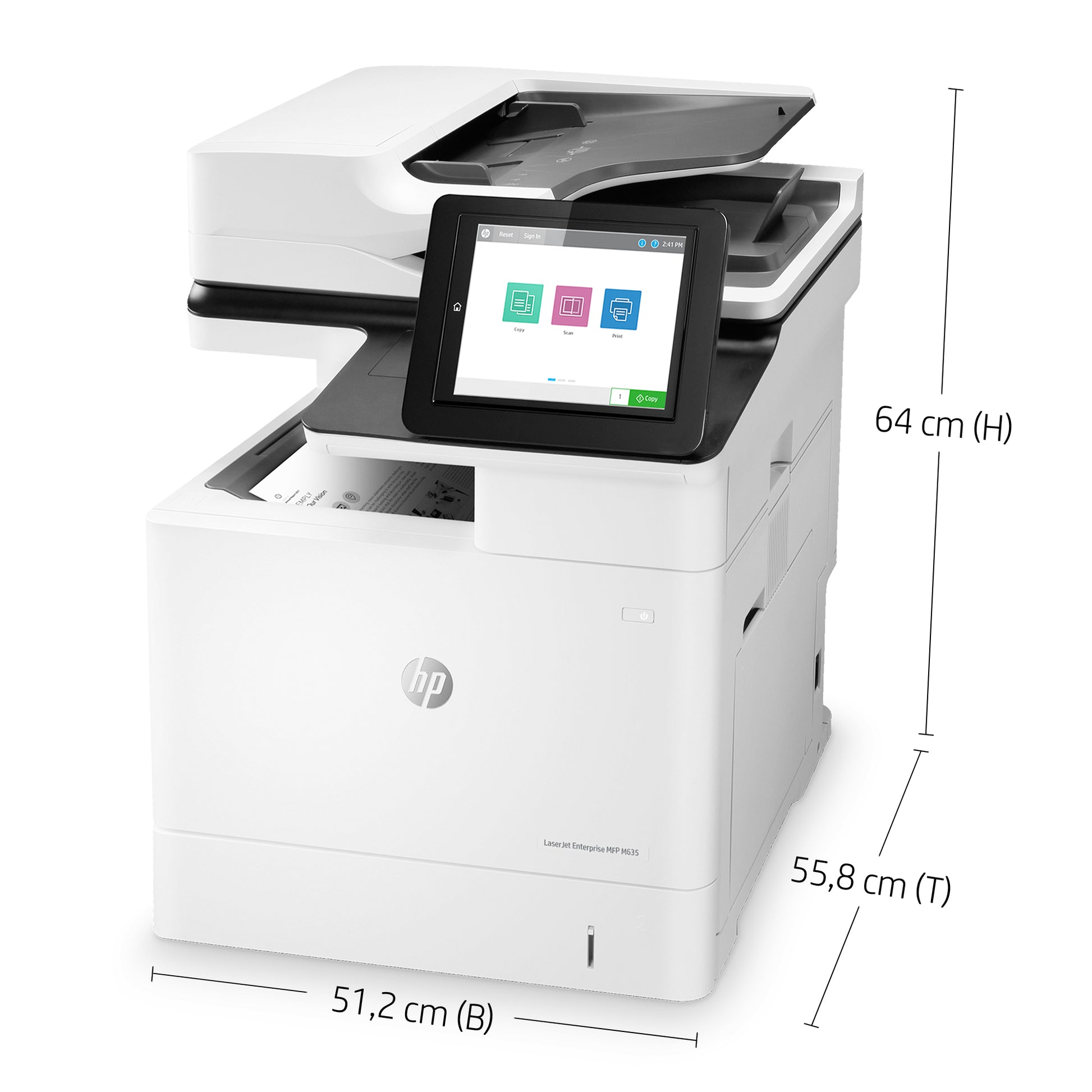 HP LASERJET ENTERPRISE M635H – S/W Laser-MFP A4 – 52 Seiten/Min S/W