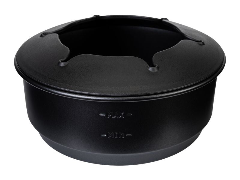 Furber. Furber Fondue-Set Alpy – Edelstahl, 1,3 l, 6 Gabeln, elektrisch – schwarz/weiss