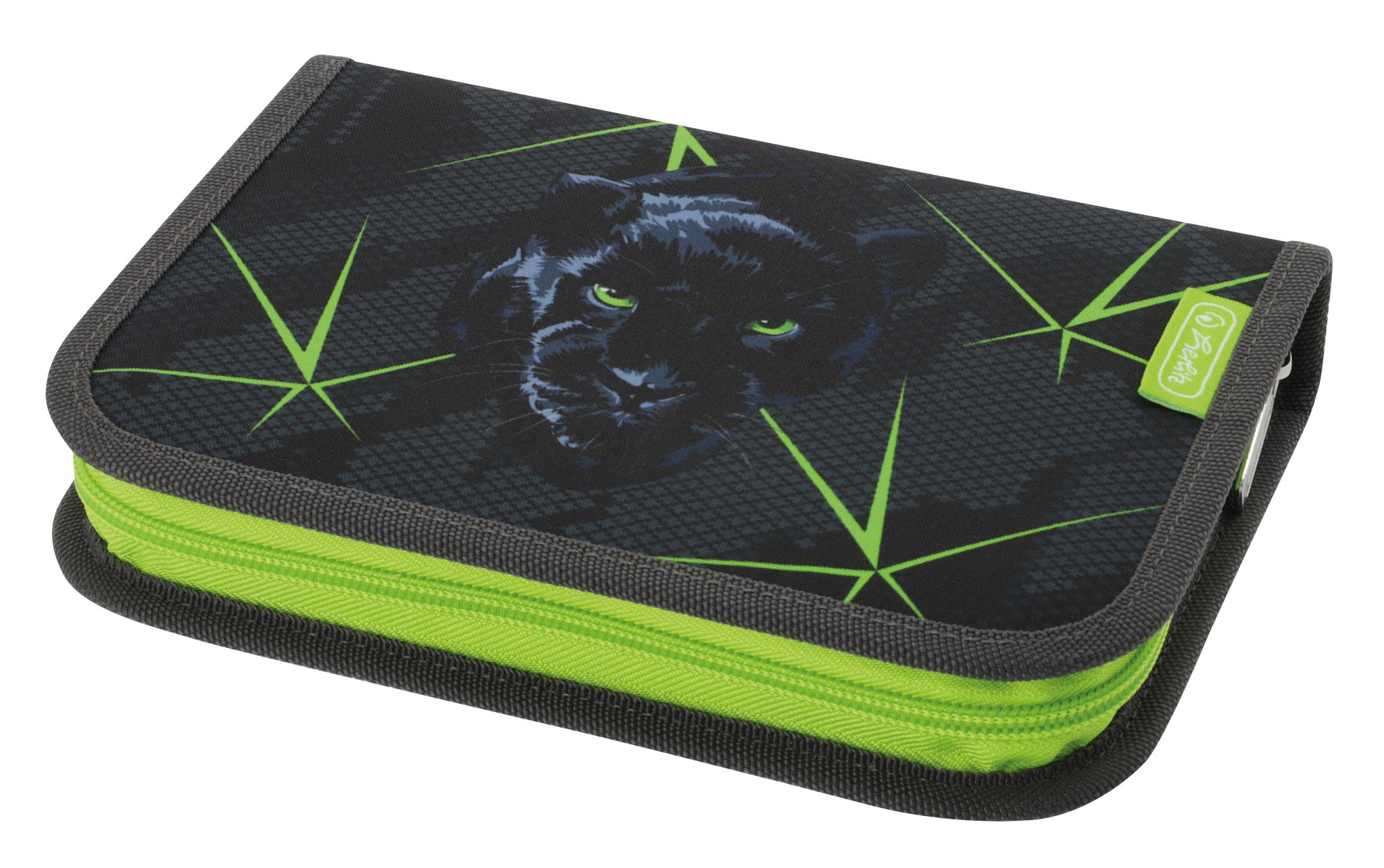Herlitz Wild Life – Schüleretui, gefüllt (31-teilig), grün, Polyester, 20,5 × 3,8 × 14 cm