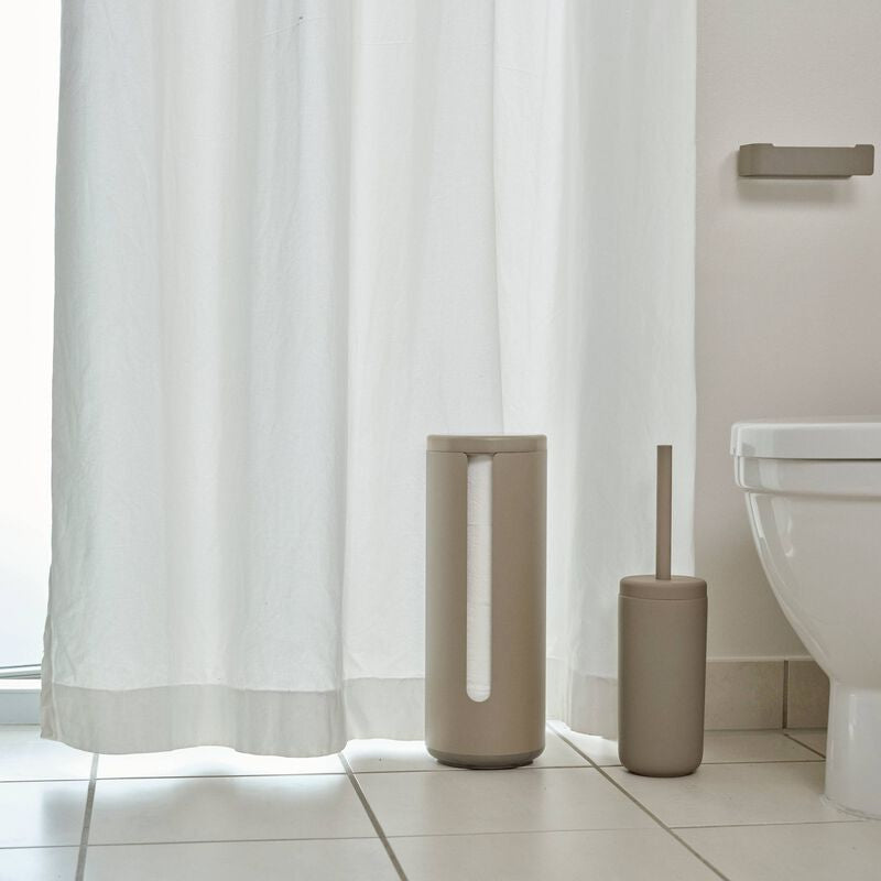 Zone Denmark Toilettenpapierhalter – Aluminium, taupe, wandmontiert, 7,6 × 16,4 × 4 cm
